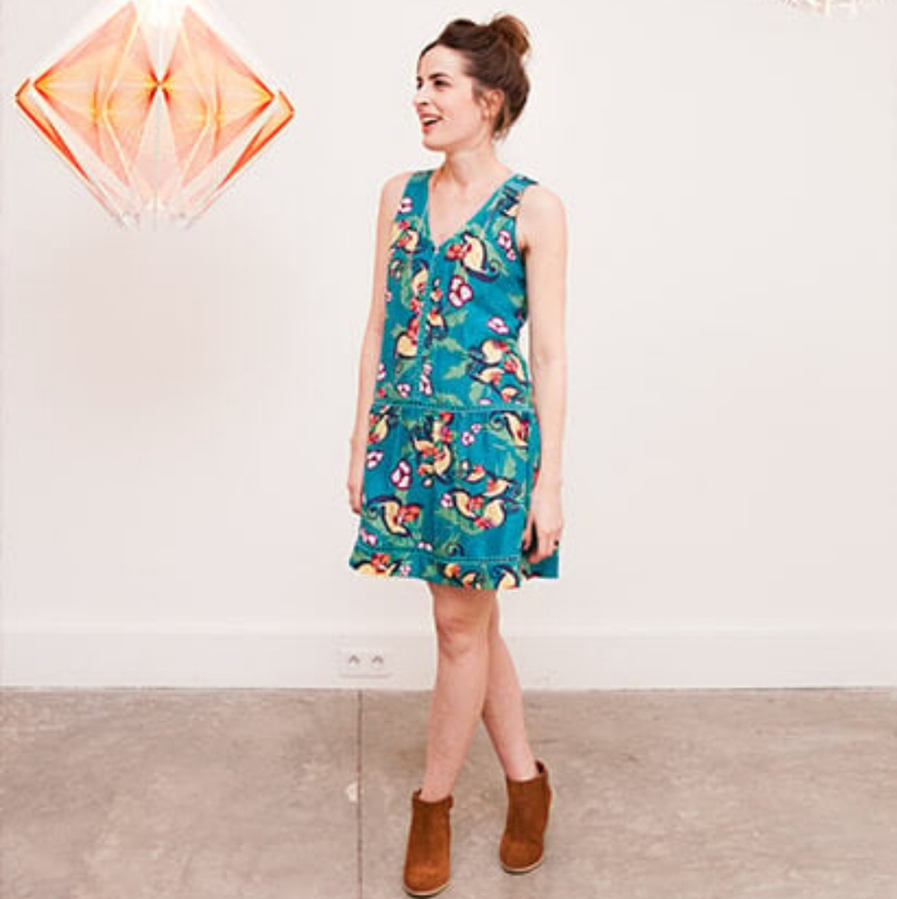 NEW Comptoir Des Cotonniers linen silk blend tropical jungle sleeveless dress M - Picture 10 of 12
